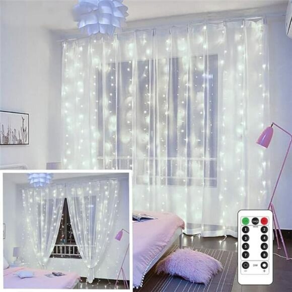 String Lights Curtain USB Powered Fairy Lights for Bedroom Wall Party Waterproof - Picture 8 of 8